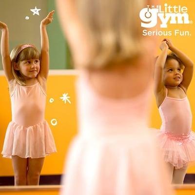 Dance classes at The Little Gym of Summerville include tap, ballet, and gymnastics!