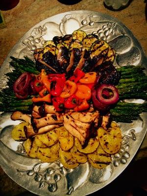 Grilled vegetable platter