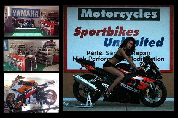 Sportbikes Unlimited sells new OEM and after market parts for most motorcycles.  Service, repair,& modifications for 20 old and newer bikes.