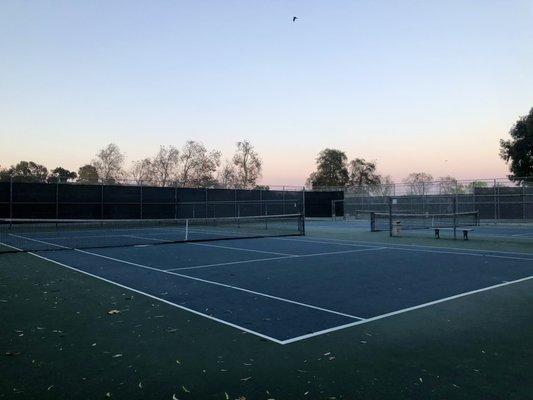 Tennis courts - free on weekdays after 1pm