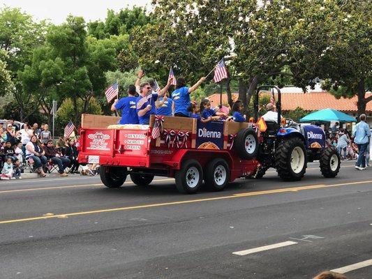 One of our new rental trailers in the Vacaville Fiesta Days Parade!