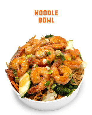 Our noodle bowl with shrimp.