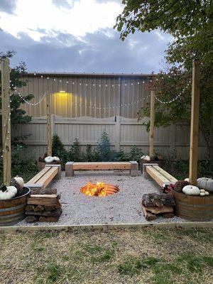 They've added a fire pit!