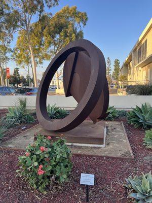 Sculpture outside of the library