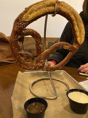 Giant pretzel appetizer