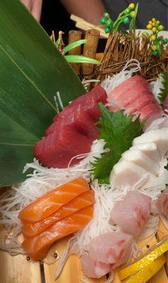 Sashimi options on B. Sushi Sashimi on the Boat for 4