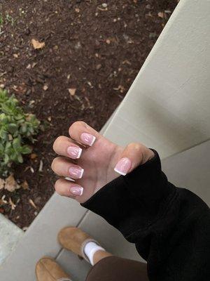 Gel manicure with extension tips