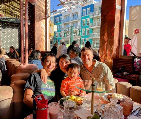 Late brunch with friends/clients, Andy, Aidan, and Nadia at Morning Glory in Little Italy