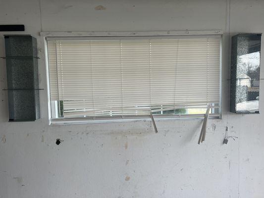 Damaged blinds