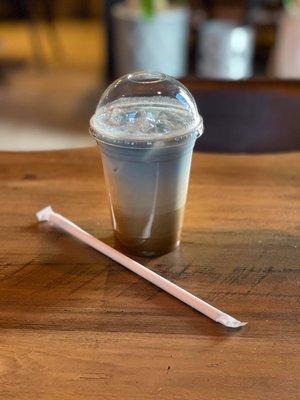 Iced blue latte