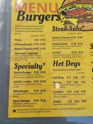 Burgers and dogs