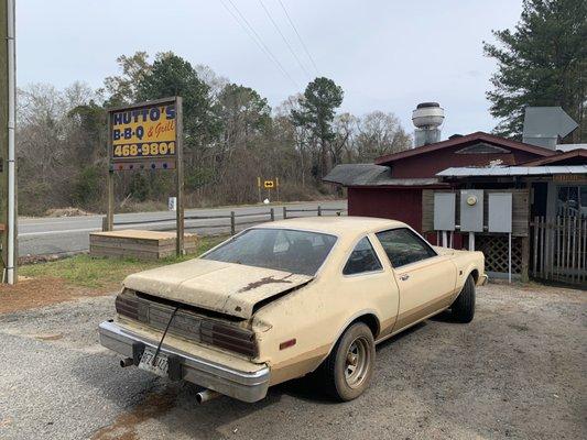 Parking lot, cool Duster, Sign