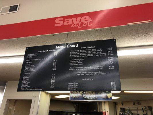 The menu... including fried chicken. I've heard that they have the best fried chicken in Lexington?!