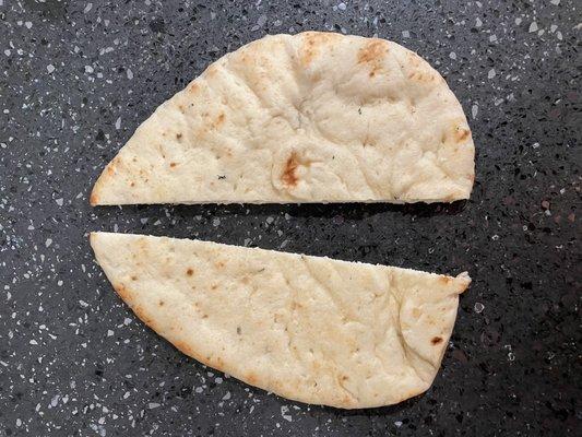 What Clay oven thinks is two naan bread...  (not their bread)