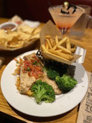 Margarita Grilled Chicken with French Fries