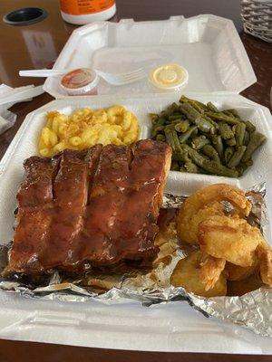 Ribs and Shrimp Combo