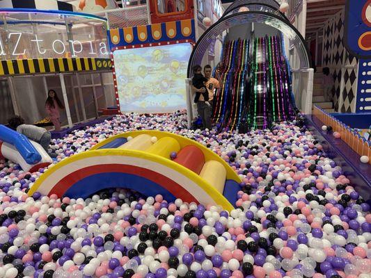 Huge ball pit and adorable slide