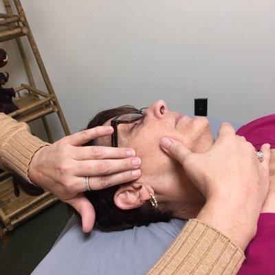 Myofascial release for TMJ