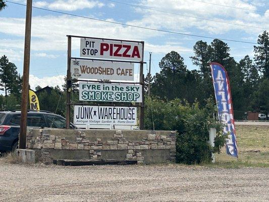 Sign off the highway. Easy to miss.