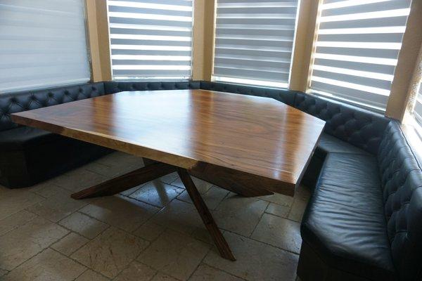 Breakfast Area. Solid wood table.