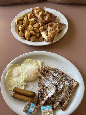 Ham Croissant with Pepper Jack Cheese combo & the French Toast Combo