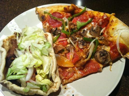 Supreme Pizza & handmade Gyro -- fairly priced & delicious!