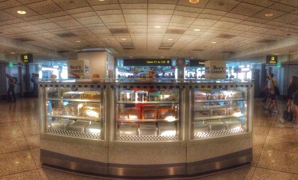 Don't forget to pick up some sweets for the journey as there are no See's Candies in the south. Near gate C39/C38.