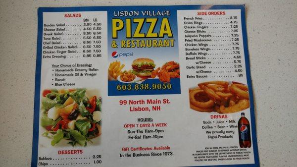 Lisbon Village Pizza