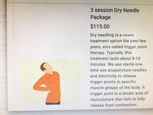 Dry Needle 3 sessions package