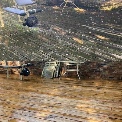 Deck cleaning