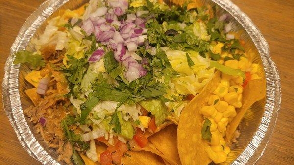 Pulled pork nachos