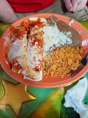 Burrito a d enchiladas, i believe