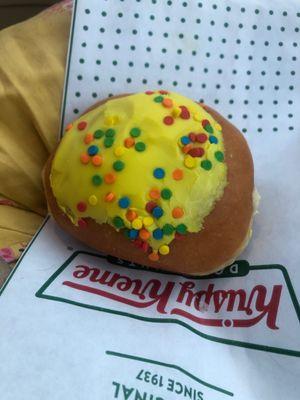 Birthday cake doughnut