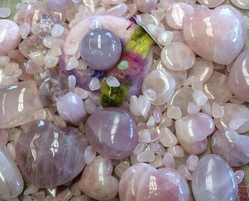 To give and receive love....always lots of Rose Quartz.