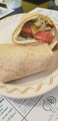 Yummy veggie breakfast wrap