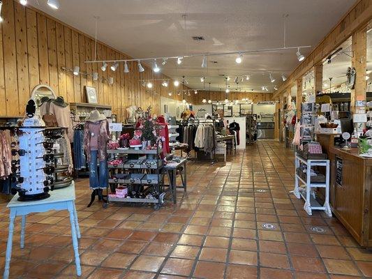 Main aisle of 5,000 sq ft shop.