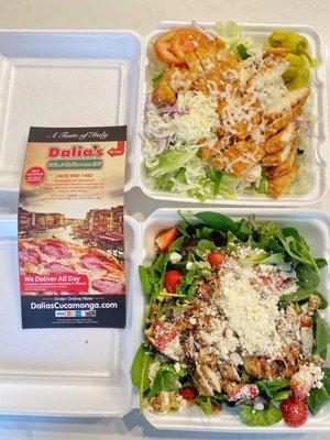 Chicken Tender Salad and Chicken Walnut Salad