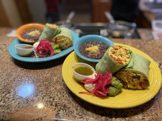 Roman is truly a god in the kitchen! Everything homemade, down to the salsa and pickled onions.