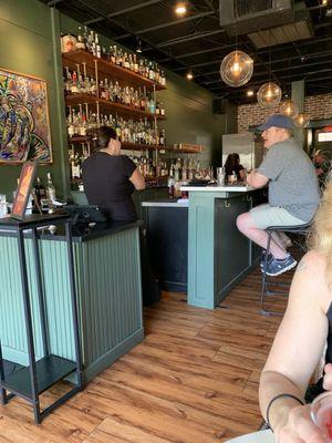 View of the bar from a table