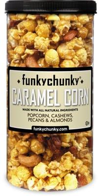 FunkyChunky Caramel Corn with Popcorn, Cashews, Peans & Almonds