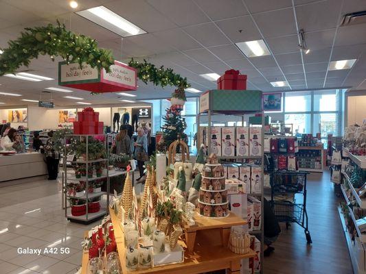 The Christmas section in the walkway at Kohl's