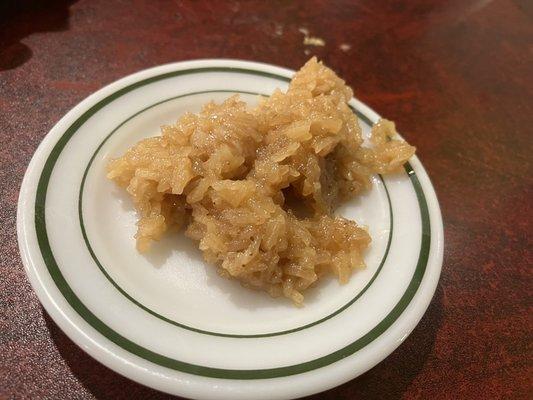 Sweet sticky rice (complimentary)