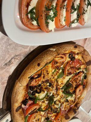 2. Sicilian Special Pizza and Caprese Salad