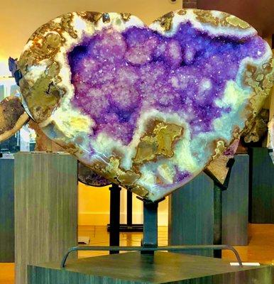 Amethyst geode. Abundant in Brazil, where I visited caves and mines.