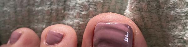 Poorly cut down and shaped pedi