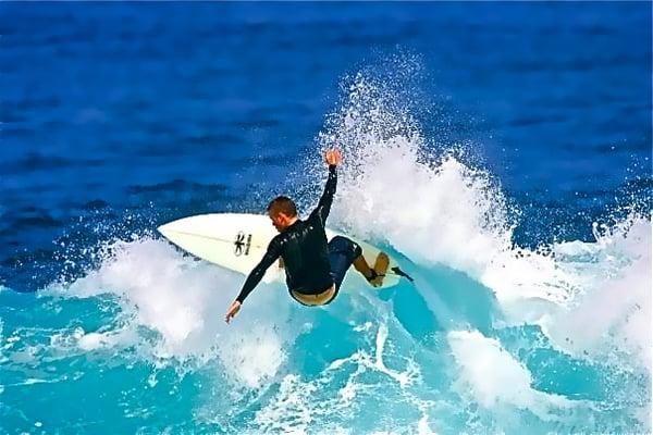 Newport Beach Surfing Lessons Owner Sean Louden in Maui.