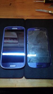 Galaxy S3 cracked screen repaired