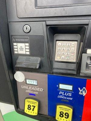 5/27 at pump price 4.49 but sign board shows 4.39