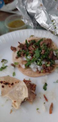 pork or beef taco. The meat was a little tough.