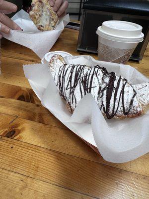 Chocolate filled croissant.